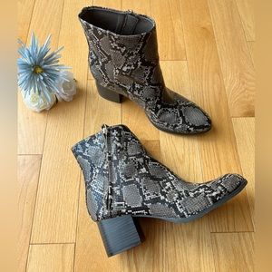 Snake Print Booties
